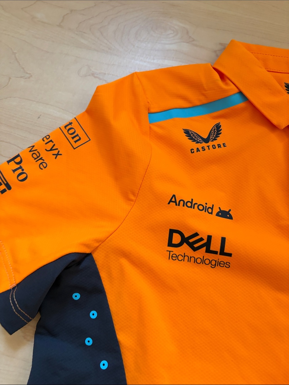 McLaren Youth Large Orange & Black Racing Polo Shirt - Picture 3 of 6
